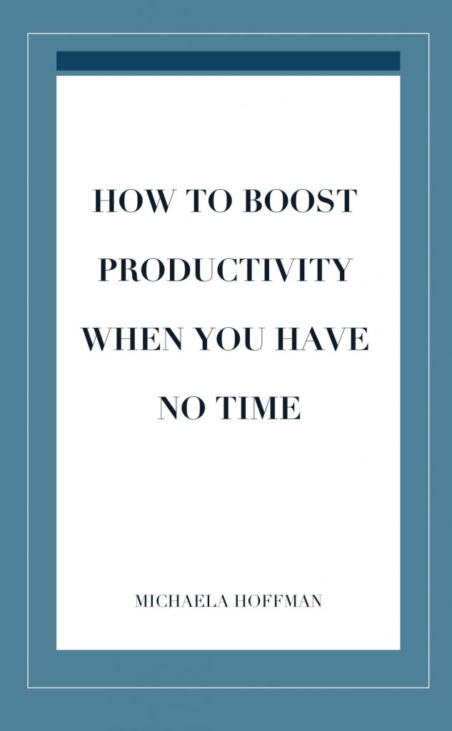 Finding time to get things done when our to do lists are never ending is exhausting. Here are 5 things you can do to boost your productivity even if you feel like you have no time to do so!