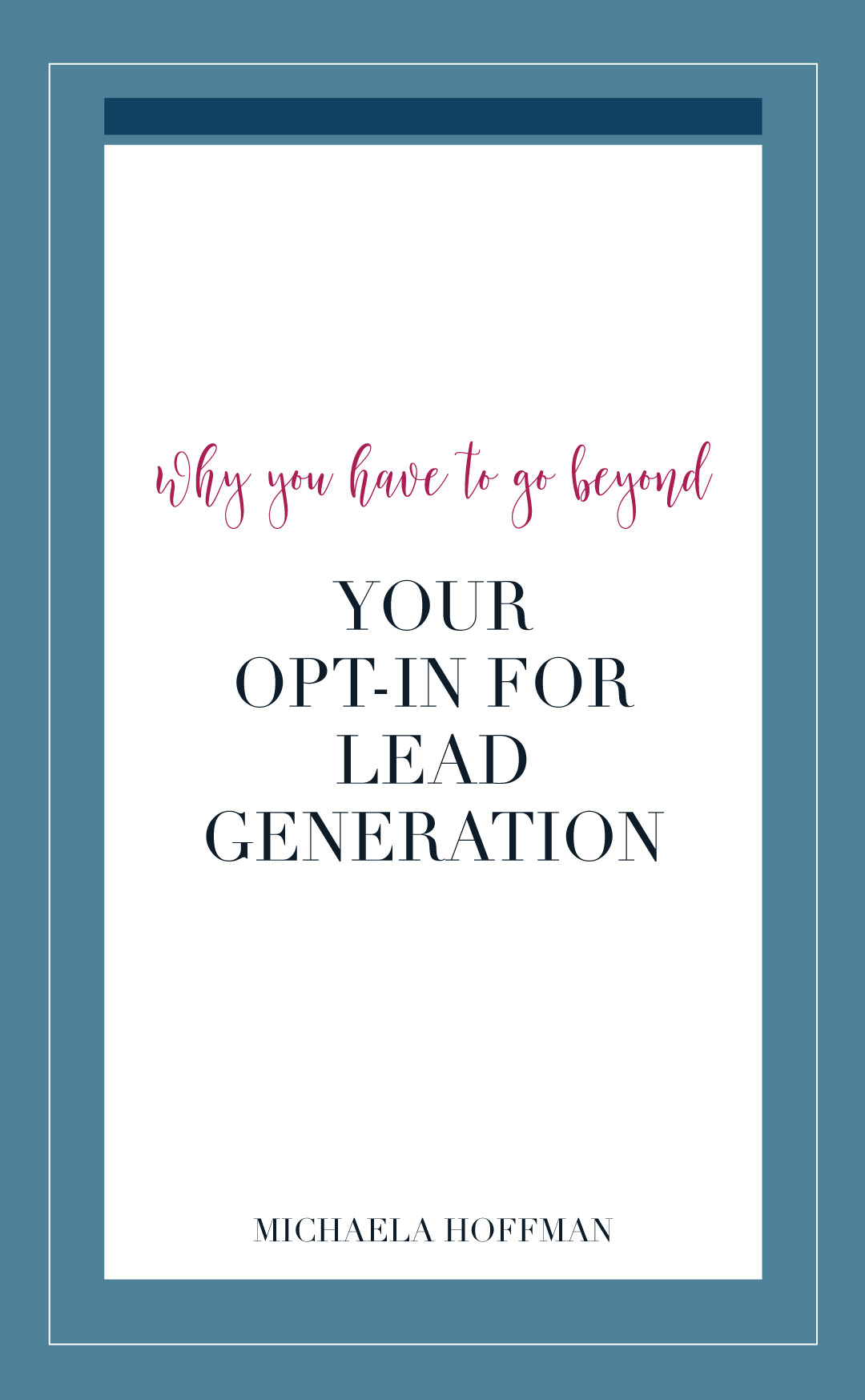 Are you an online entrepreneur? Do you want more leads for your business so that you can grow in 2018? Then you need to know why you have to go beyond your opt-in or lead magnet and create a nurturing funnel.